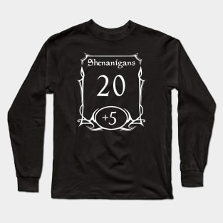 DnD Stat Shenanigans - White Long Sleeve T-Shirt